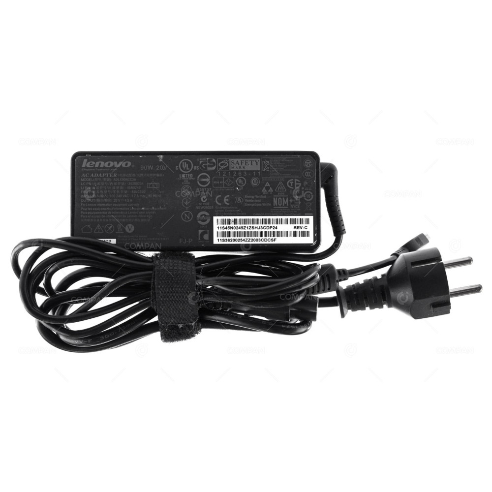 45N0250 LENOVO ADAPTERS AC 90W 20V 4.5A FOR LAPTOPS THINKPAD SERIES T580 T590 45N0249, 36200254, ADLX90NCC3A